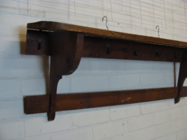 Kapstok wandmodel regaal brocante origineel 110 cm VERKOCHT