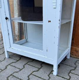 Vitrine kast thee pronk kastje wit VERKOCHT