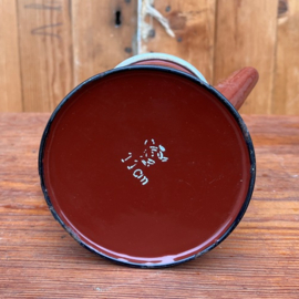 Pot emaille koffiepot bruin Ø 11 cm VERKOCHT