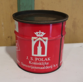 Blik J.S. Polak Steenwijk kruiden kaneel rood