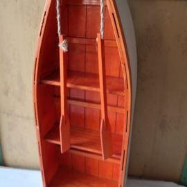 Boekenkastje type boot kano skiff 69 cm
