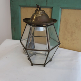 Hanglamp ganglamp glas 1930 VERKOCHT