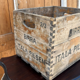 Kist krat bier Birra Itala Pilsen hout VERKOCHT