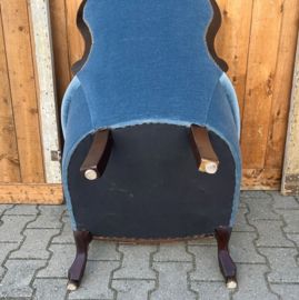 Luie stoel fauteuil stoffen bekleding VERKOCHT