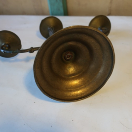 Kandelaar koper kaars standaard 26 cm hoog