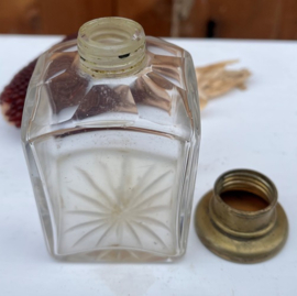 Parfum fles glas met dop origineel vierkant
