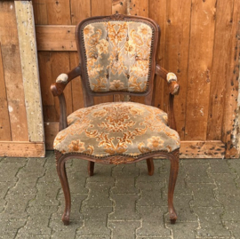Luie stoel fauteuil Louis XV stijl VERKOCHT