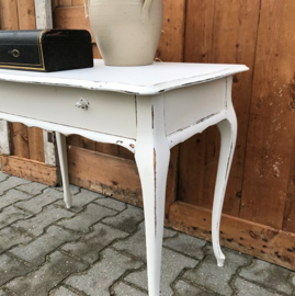 Thee tafel sidetable wit Queen Ann VERKOCHT