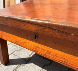 Houten lessenaar secretaire met klep origineel