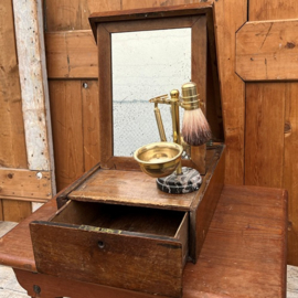 Scheerkist hout origineel kist met lade