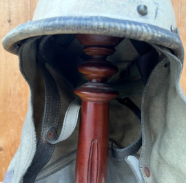Helm brandweer creme origineel met zijflappen