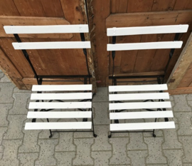 Bistrostoel bistro stoel zwart wit VERKOCHT