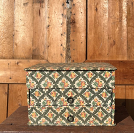 Ladekastje stoffen bekleding sieraden 26 cm