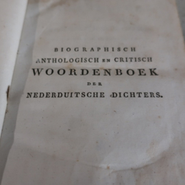 Woordenboek voor dichters 1822 rug van leer