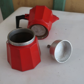 Percolator rood koffie espressomaker pruttelpotje