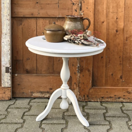 Wijntafel bijzettafel haltafel wit 53 VERKOCHT