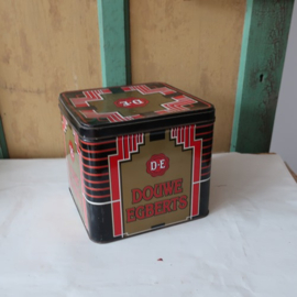 Blik Douwe Egberts koffie voorraadblik oud