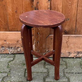 Kruk bijzettafel melk krukje hout origineel
