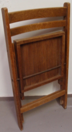 Eetkamer stoel hout opklapbaar middel bruin