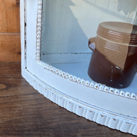 Vitrine kastje wit sier hoek pronk VERKOCHT