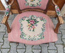 Dames fauteuil stoffen bekleding 1930