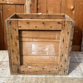 Houten kist legerkist leger 40 x 25 x 39 tekst