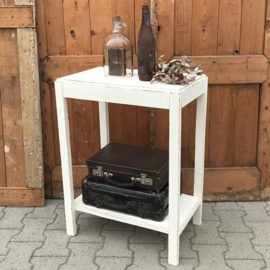 Haltafel side table 1930 bijzettafel wit 76 cm hoog