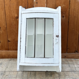 Vitrine kast wit sier kastje wand VERKOCHT