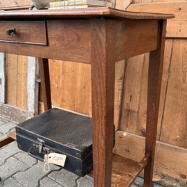 Haltafel sidetable hout origineel kaptafel met lade