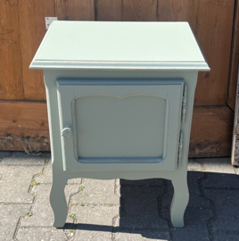 Hal kast nacht kastje hout groen VERKOCHT
