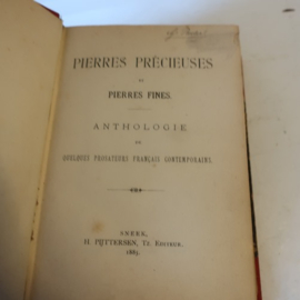 Oud boek 1885 rug van leer Frans VERKOCHT