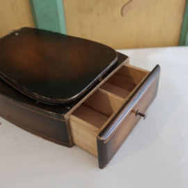 Scheerkist make up kist hout kist VERKOCHT