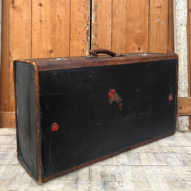 Koffer Zumpolle hout & leer zwart VERKOCHT