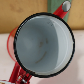Pot emaille koffiepot rood diameter 13,5 cm