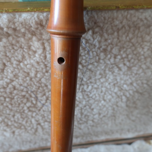 Blokfluit hout lengte 48,5 cm vintage in kist