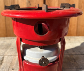 Petroleumstel emaille rood Ø 18 cm origineel