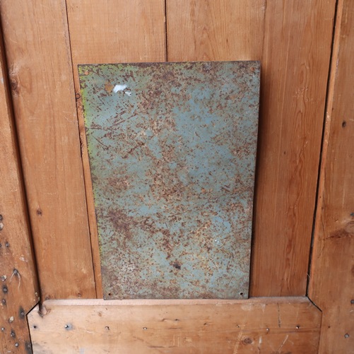Wand plaat metaal Frankrijk oud 25 x 40 cm