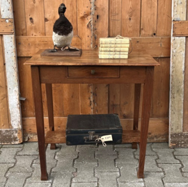 Haltafel sidetable hout origineel kaptafel met lade