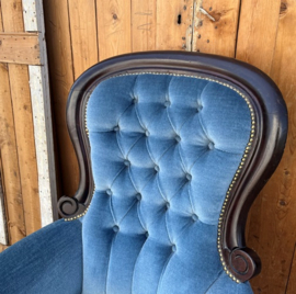 Luie stoel fauteuil stoffen bekleding VERKOCHT