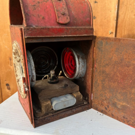 Trein lamp licht metaal barnfound origineel