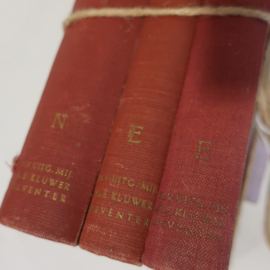 Oude technische woordenboeken stapeltje