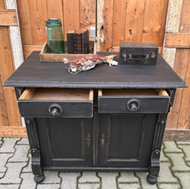 Commode lage kast zwart 92,5 cm VERKOCHT