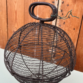Draadmand metaal eiermand Frankrijk origineel
