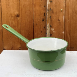 Steelpan emaille groen Ø 13 cm VERKOCHT