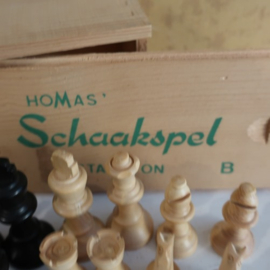 Schaakstukken Homas Staunton hout compleet