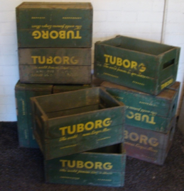 Tuborg beer bier kist 47 x 30 x 25 origineel groen VERKOCHT