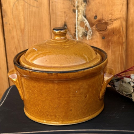 Pot origineel cognac bruin 13 cm VERKOCHT