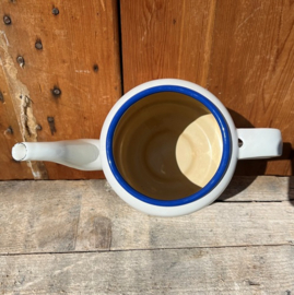 Theepot thee kan emaille wit Ø 14 cm pot