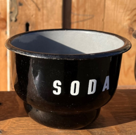 Set zand zeep soda emaille zwart VERKOCHT