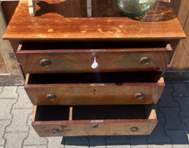 Ladekast commode 3 laden origineel 81,5 cm